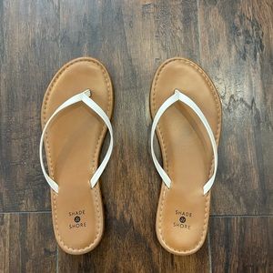 White flip flops